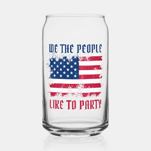 Verre Canette We people Funny Distressed USA Drapeau Juillet 4