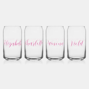 Verre Canette Week-end personnalisé pour filles roses