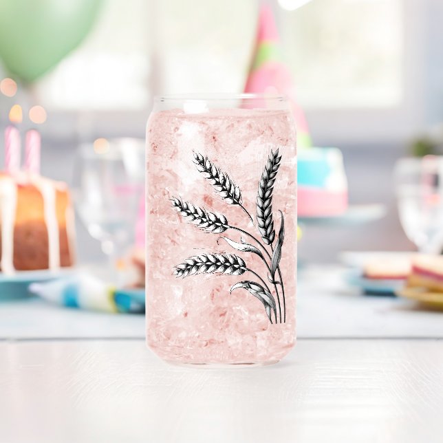 Verre Canette Wheat Ears Etched Wedding Glasses (Insitu (Anniversaire))