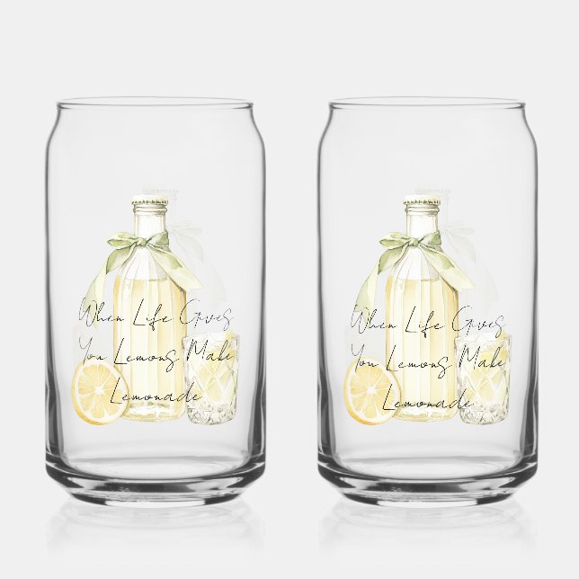Verre Canette When Life Gives You Lemons Make Lemonade (Recto)