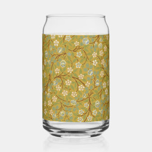 Verre Canette William Morris Clover Art floral vintage