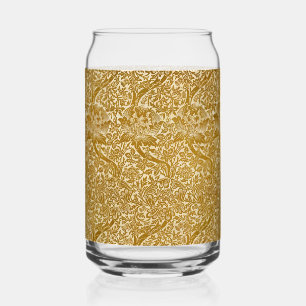 Verre Canette William Morris Rose & Chardon Floral Doré