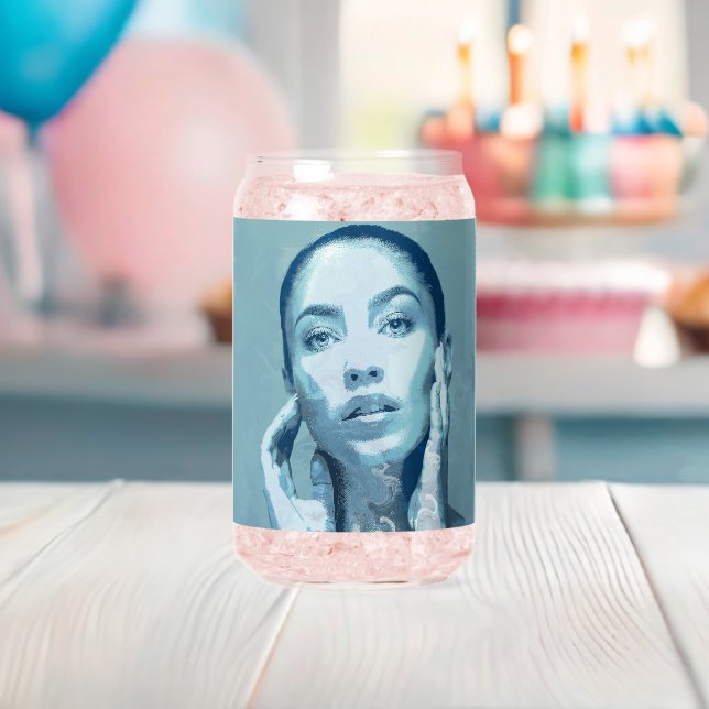 Verre Canette "Woman in Blue" (Insitu (Baby Shower))