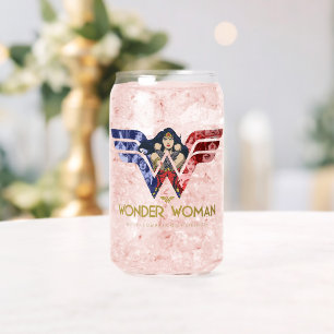 Verre Canette Wonder Woman Crossed Arms dans le logo collage