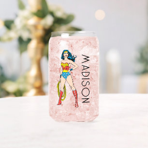 Verre Canette Wonder Woman debout   Ajouter Votre Nom