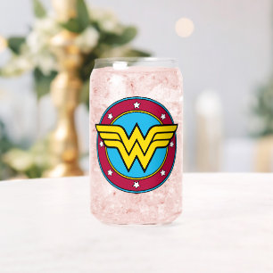 Verre Canette Wonder Woman   Logo Cercle & Etoiles
