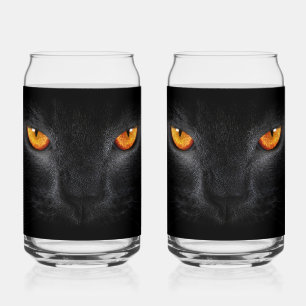 Verre Canette Yeux de panthère noire