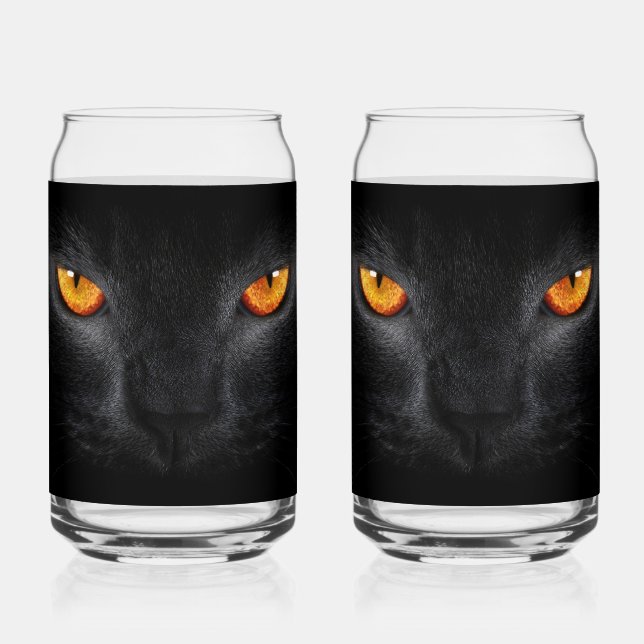 Verre Canette Yeux de panthère noire (Recto)