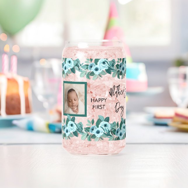 Verre Canette Your First Mother's Day Rose Greenery Photo (Insitu (Anniversaire))