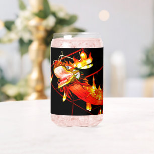 Verre Canette Zhulong dragon de feu