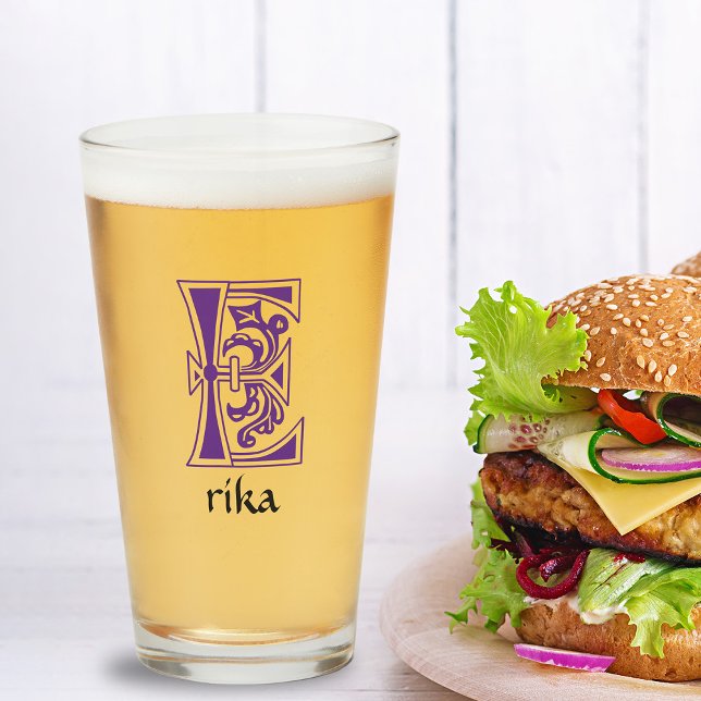 Verre Capitale décorative botanique médiévale E (Créateur téléchargé)