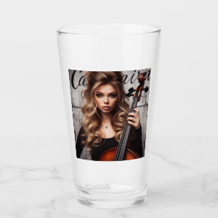 Verre Capricorne Zodiac musicien basse