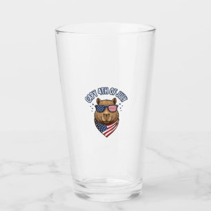 Verre Capy 4 juillet Conception vectorielle de capybara