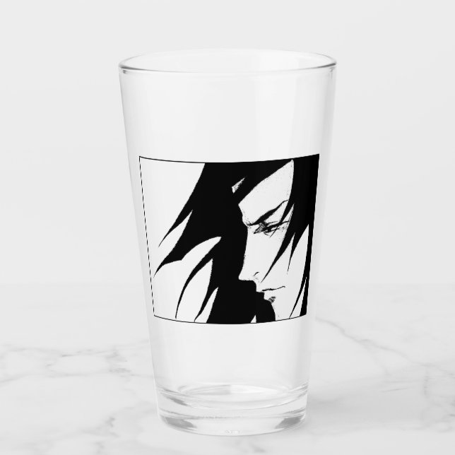 Verre Caractère Manga Avec Cheveux Vent (Devant)