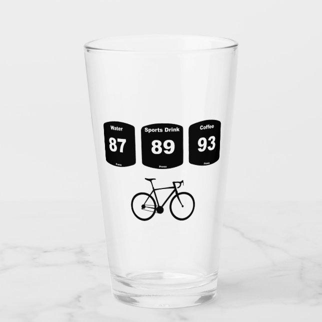 Verre Carburant à vélo : Eau, Boisson sportive, Café (Devant)