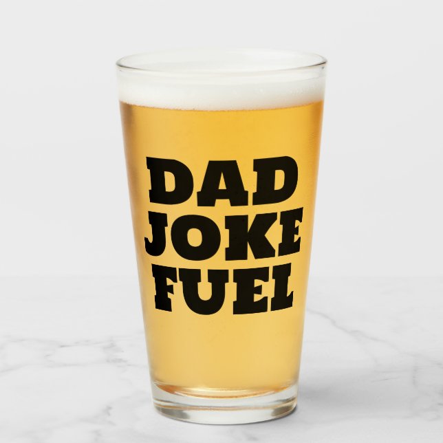 Verre Carburant pour blagues de papa – Cadeau drôle pour (Devant (rempli))