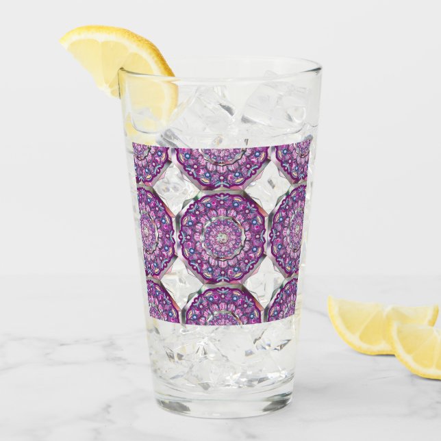 Verre Cardinal rouge Rosace (Devant glace)
