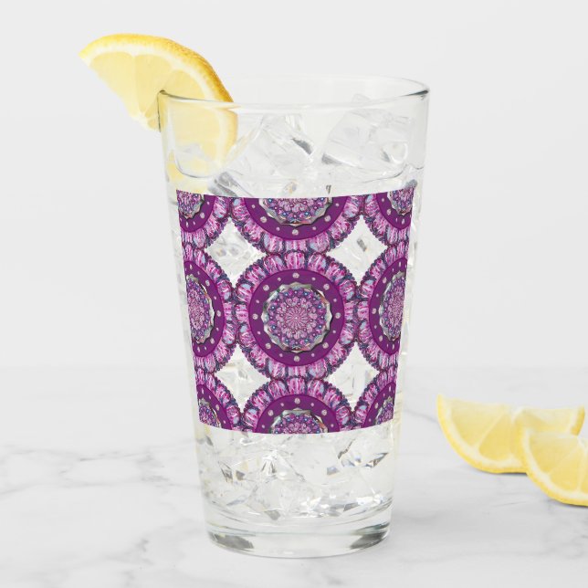 Verre Cardinal rouge Rosace (Devant glace)