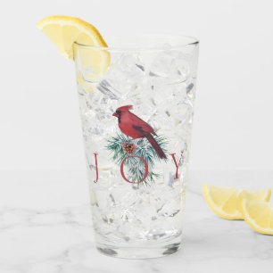 Verre Cardinal vintage personnalisé Noël Fêtes
