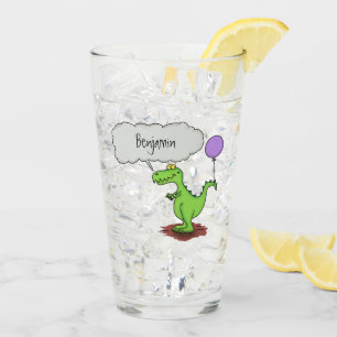 Verre Caricature de dragon dragon drôle et vert respiran