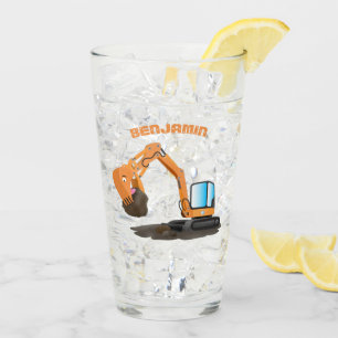 Verre Caricature de la pelle orange
