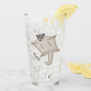 Verre Caricature de planeur de sucre volant mignon