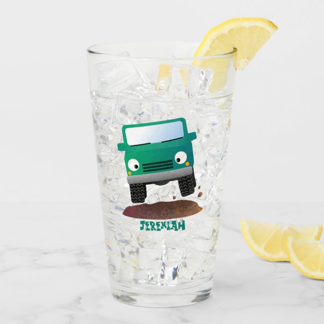 Verre Caricature de voiture 4 X4 hors route (Dos glace)