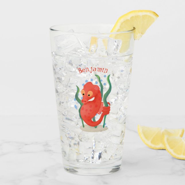 Verre Caricature d'hippocampe pygmée (Dos glace)