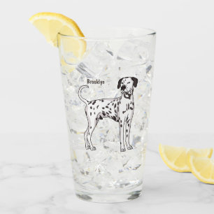 Verre Caricature pour chien dalmate