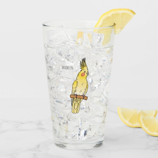 Verre Caricature pour oiseaux Cockatiel (Dos glace)