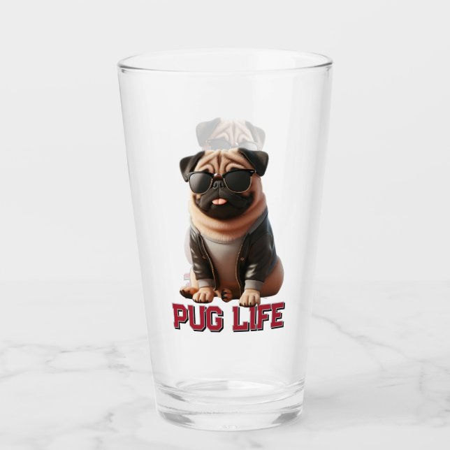 Verre Carlin Life mignon chien Carlin (Devant)