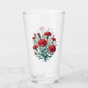 Verre Carnation rouge