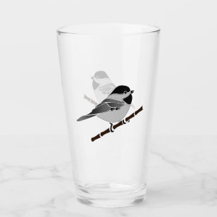 Verre Carolina Chickadee Songbird Illustré