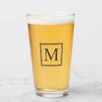 Carré bleu Eclipse Personnalisé Monogramme initial