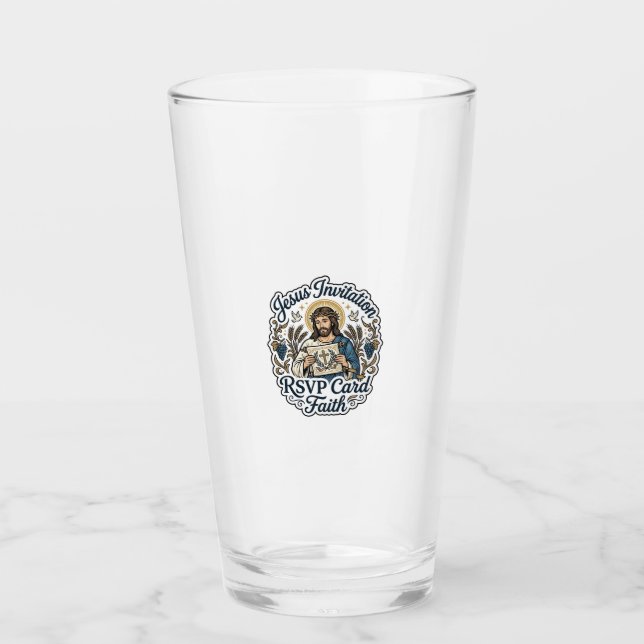 Verre Carte de réponse à l'invitation de Jésus Foi Invit (Devant)