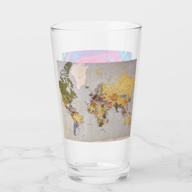 Verre carte mondiale (Devant)