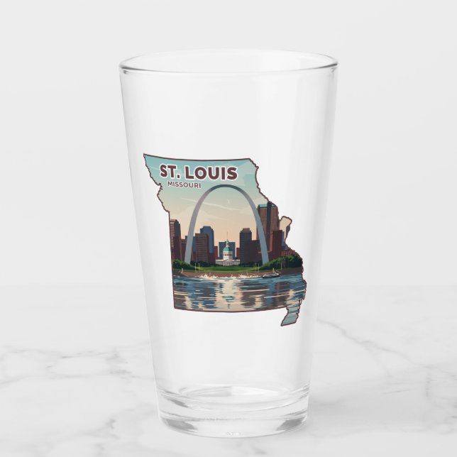 Verre Carte Saint-Louis Missouri (Devant)