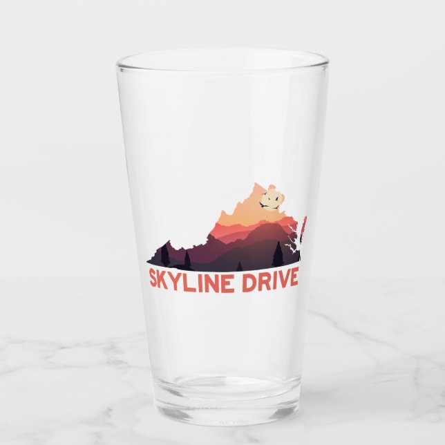 Verre Carte Skyline Drive Shenandoah Virginia (Devant)