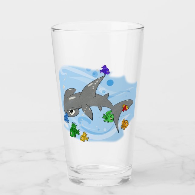Verre Cartoon Hammerhead Shark (Devant)