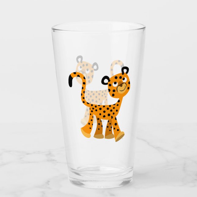 Verre Cartoon Insouciant Cute Cheetah (Devant)