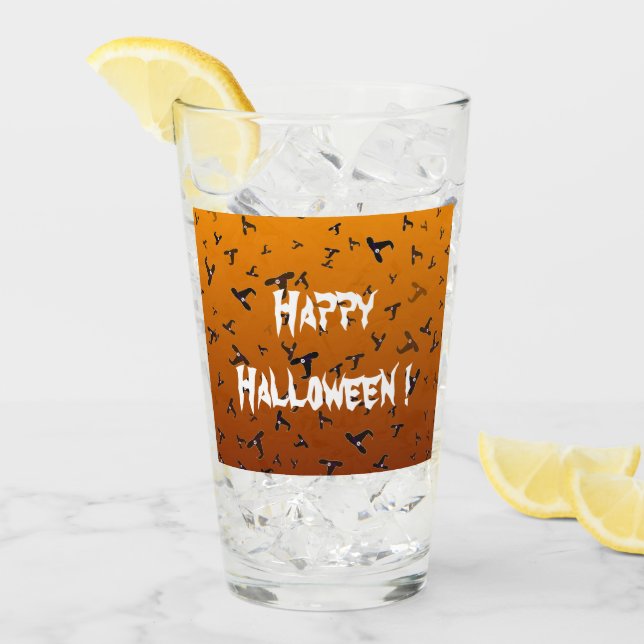 Verre Casquettes de sorcières d'Halloween (Devant glace)