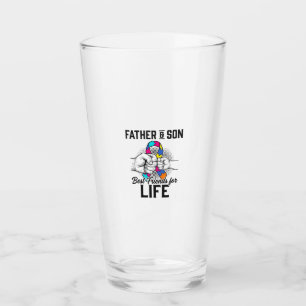 Verre Casse-tête ruban père et fils meilleurs amis pour