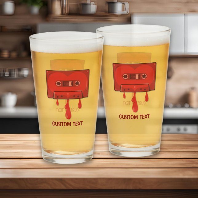Verre Cassette Cœur Rouge (Créateur téléchargé)