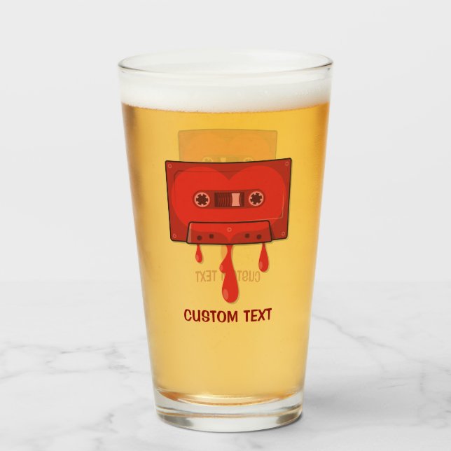Verre Cassette du Coeur Rouge (Devant (rempli))