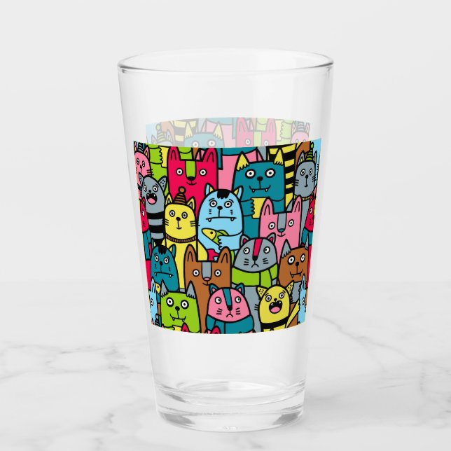 Verre Cat et kitten (Devant)