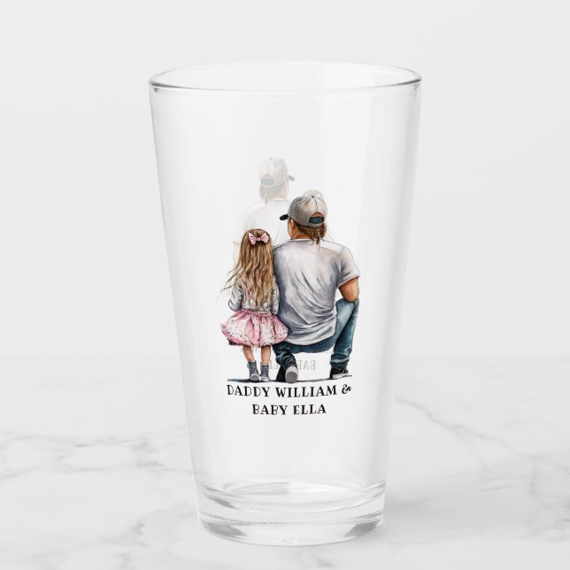 Verre Caution père et fille noire (11) (Devant)