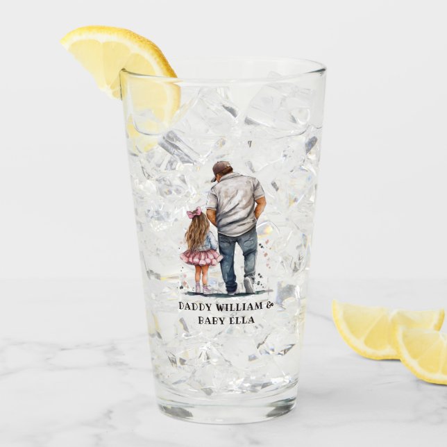Verre Caution père et fille noire (14) (Devant glace)