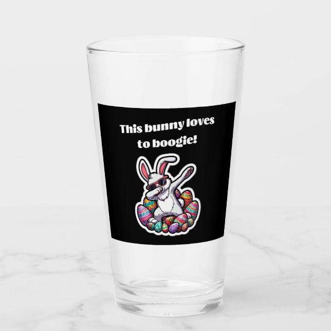 Verre Ce lapin adore faire du bogie ! (Devant)