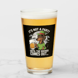 Verre Ce n'est pas une fête avant Dachshund Irish Beer W