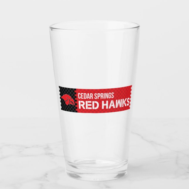 Verre Cedar Springs Red Hawks (Devant)